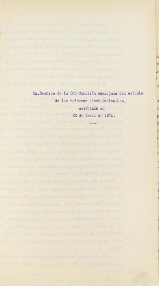 Subcomisión de Reforma. Sesión 2. Fondo Ministerio del Interior, volumen  6358.